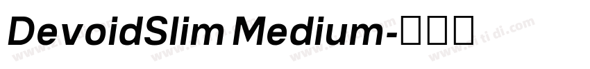 DevoidSlim Medium字体转换